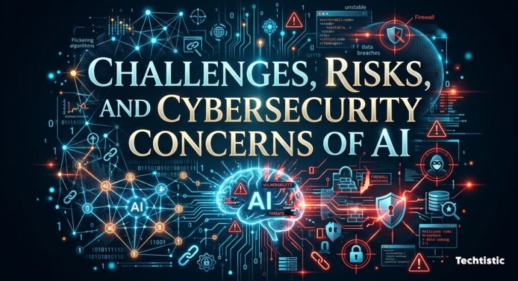 Challenges, Risks, and Cybersecurity Concerns of AI