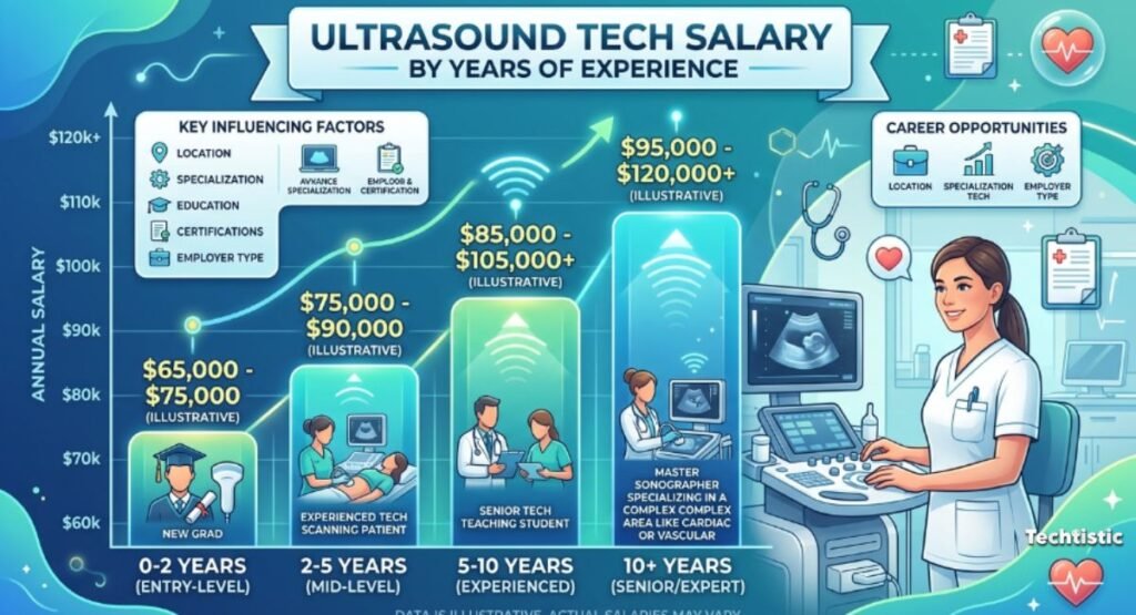 Ultrasound Tech Salary by Years of Experience